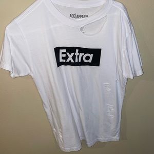 EXTRA white cut out tshirt